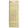 Αυτοκόλλητοι αριθμοί στρας μελί 2εκ 14642-1
