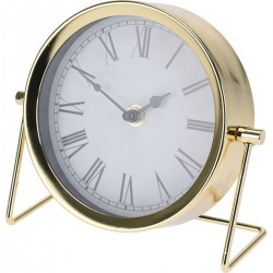 Ρολόι επιτραπέζιο μεταλλικό χρυσό 16,5x18x7 εκ JK Home Decoration 732546