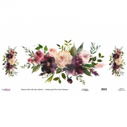 Ριζόχαρτο 30*68 εκ watercolor λουλούδια Cadence WFCR006-30