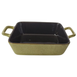 Πυρίμαχο ταψί με χεράκια λαδί 29,50 Χ19Χ6,50 εκ JK Home Decoration 879742Λ
