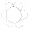 Διακοσμητικό τοίχου λουλούδι μεταλλικό λευκό 42εκ INART 3-70-418-0008