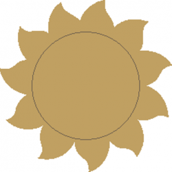 Ήλιος MDF με χάραξη 8Χ8 εκ 3-04-236
