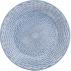 Πιατέλα ξύλινη αντικέ γαλάζια Δ45χ5 INART 3-70-540-0077
