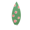 Φιγούρα σανίδα surf με λουλούδια mdf 22Χ58 εκ 4-08-267