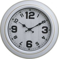 Ρολόι τοίχου πλαστικό λευκό Φ30χ4 INART 3-20-284-0164