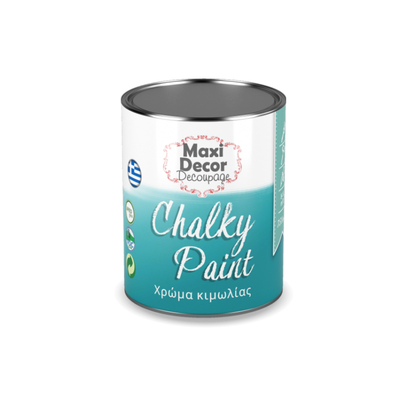 Χρώμα Κιμωλίας (Chalk paint ) Maxi Decor (ΜΟΥΡΟ) 750ml CHP-602