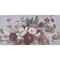 Πίνακας σε καμβά λουλούδια πολύχρωμος 60x3x120cm Inart 3-90-242-0241