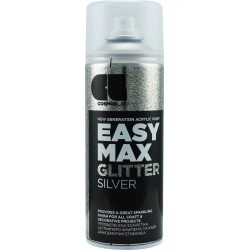 Χρώμα βαφής σε σπρέι EASY MAX GLITTER SILVER 400ml COSMOS LAC 8910