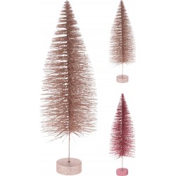 Δεντράκι χριστουγεννιάτικο ροζ αντικέ 25 εκ JK Home Decoration 017237