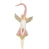 Αγγελάκι ροζ/χρυσό με καρδιά υφασμάτινο 14Χ36εκ JK Home Decoration 995552 -1
