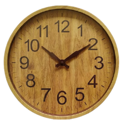 Ρολόι τοίχου PL απομίμηση ξύλου 30εκ JK Home Decoration 583902Β