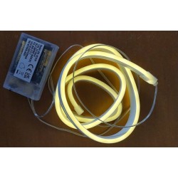Σωλήνα λαμπάκι (rope light) 120 led μπαταρίας 1 μέτρο λευκό/θερμό JK Home Decoration 675177