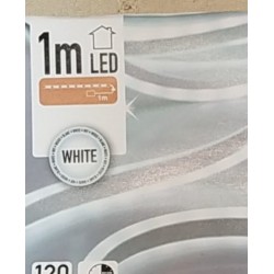 Σωλήνα λαμπάκι (rope light) 120 led μπαταρίας 1 μέτρο λευκό/ψυχρό JK Home Decoration 675146