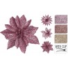 Λουλούδι σετ/4 τεμ ροζ ιριζέ με κλίπ Φ8 εκ JK Home Decoration 919398-1