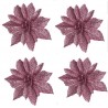 Λουλούδι σετ/4 τεμ ροζ ιριζέ με κλίπ Φ8 εκ JK Home Decoration 919398-2