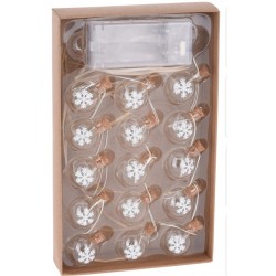 Λαμπάκια "μπουκαλάκι νιφάδα" 15 led warm/white 150cm JK Home Decor 627996-1