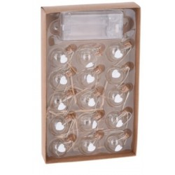 Λαμπάκια "μπουκαλάκι καρδιά" 15 led warm/white 150cm JK Home Decor 627996-2