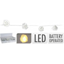 Λαμπάκια " τριαντάφυλλο pl " 20 led μπαταρίας warm/white 1.30 μέτρο JK Home Decoration 503917-2