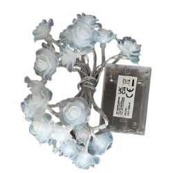 Λαμπάκια " τριαντάφυλλο pl " 20 led μπαταρίας warm/white 1.30 μέτρο JK Home Decoration 503917-2