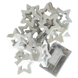 Λαμπάκια "αστέρι ξύλινο" 20 led μπαταρίας warm/white 130cm JK Home Decor 503917-6