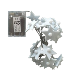 Λαμπάκια "αστέρι τσόχα" 20 led μπαταρίας warm/white 130cm JK Home Decor 503917-3