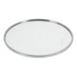 Βάση για κερί καθρέφτης στρογγυλο γυαλί/μέταλλο Φ15 εκ JK Home Decoration 655791-1