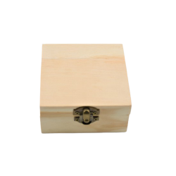 Κουτί ξύλινο για decoupage με χωρίσματα 15x15x8εκ 19858