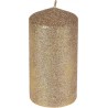 Κερί παραφίνης χρυσό glitter κολώνα Φ7Χ14 εκ JK Home Decoration 653377G