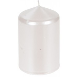 Κερί λευκό περλέ  παραφίνης κολώνα Φ7Χ10 εκ JK Home Decoration 653315