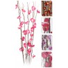 Κλαδιά φυσικά με φωτιζόμενες υφασμάτινες ορχιδέες ροζ/φούξια 110 εκ 25 led JK Home Decoration 705273-1