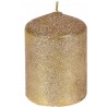 Κερί χρυσό glitter παραφίνης κολώνα Φ7Χ10 εκ JK Home Decoration 653278-1