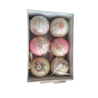Μπάλες ροζ με λουλουδάκια σετ/6 σε κουτί δώρου Φ8 εκ JK Home Decoration 55318