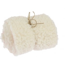 Ρολό κορδέλα συνθετική μάλλινη γούνα 14Χ140 εκ λευκή JK Home Decoration 012676-1