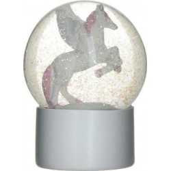 Χιονόμπαλα μονόκερος γυαλινη/resin Φ10 χ13,5 INARΤ 6-70-508-0079