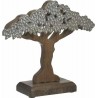 Δέντρο αλουμινίου με ξύλινη βάση 25χ8χ22εκ Inart 3-70-357-0142