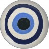 Πιατέλα κεραμική"μάτι" λευκή/μπλε Φ32χ3 INART 3-70-354-0041