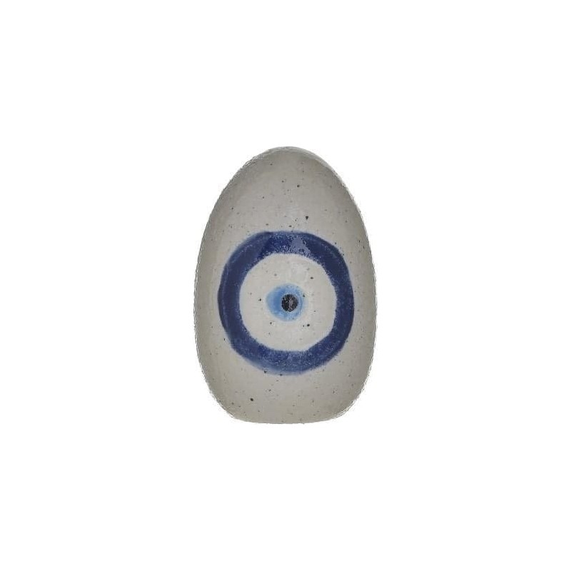 Αυγό κεραμικό "μάτι" λευκό/μπλε Φ4χ6 INART 1-70-354-0002