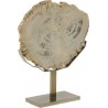 Διακοσμητικό επιτραπέζιο με απολιθωμένο ξύλο σε μεταλλική βάση Νatural μπεζ/χρυσό 20Χ25Χ30 INART 7-70-682-0002
