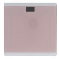 Ζυγαριά μπάνιου ψηφιακή LCD  γυάλινη ροζ περλέ  28Χ28 150 kg JK Home Decoration 393545P