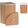 Καλάθι απλύτων Bamboo φυσικό μπεζ γωνιακό 35X35X60εκ JK Home Decoration 138536