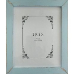 Κορνίζα ξύλινη plain slim γαλάζια  20X25CM Korres Craft  251-104-44