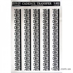Rub-on transfer CADENCE ασημί χρώμα 17 x 25 εκ V-032