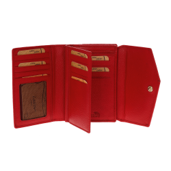Πορτοφόλι γυναικείο δερμάτινο κόκκινο LAVOR 6000