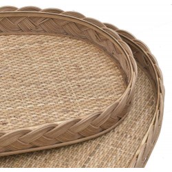 Δίσκος rattan natural ΣΕΤ/2τεμ. 60x38x7 INART 3-60-141-0016