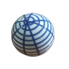 Μπάλα διακοσμητική πορσελάνης λευκή/μπλε 6εκ Espiel FEG203/1