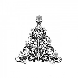 Σφραγίδα σιλικόνης "baroque Christmas tree" RAYHER 58-778