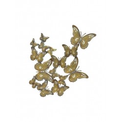 Διακοσμητικό τοίχου μεταλλικε΄ς πεταλούδες χρυσές 65x72εκ INART 3-70-120-0040