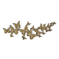 Διακοσμητικό τοίχου μεταλλικε΄ς πεταλούδες χρυσές 42x118εκ INART 3-70-120-0039