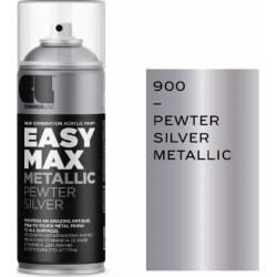 Σπρέι βαφής EASY MAX METALLIC Ακρυλικό με Σατινέ Εφέ Pewter silver 400ml COSMOS LAC 900