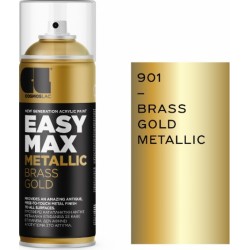 Σπρέι βαφής EASY MAX METALLIC Ακρυλικό με Σατινέ Εφέ Brass Gold 400ml COSMOS LAC 901